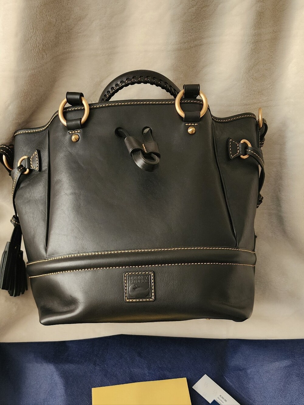 Dooney & Bourke Black Florentine Leather Buckley - Picture 2 of 8